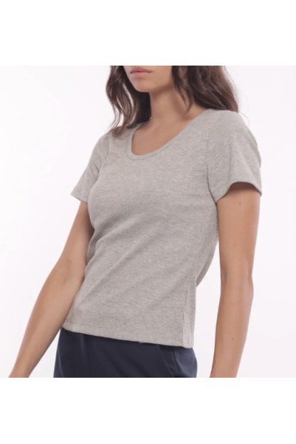 Camiseta lúrex plata