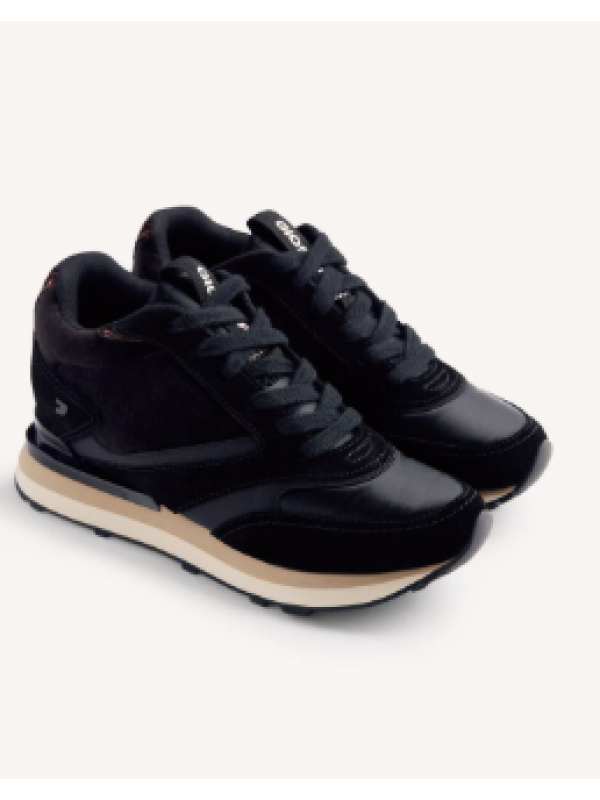 ZAPATILLAS SATINADAS PIEL CUÑA LANDFALL