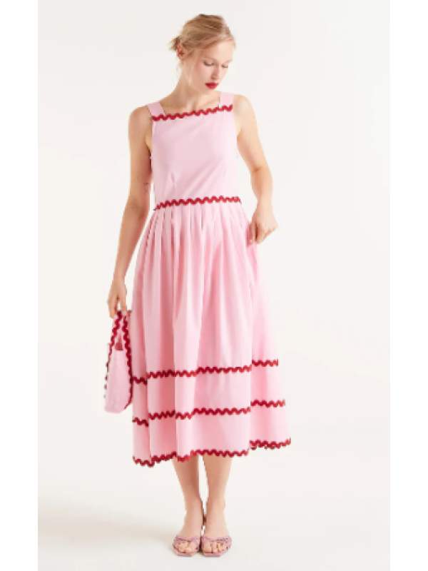 Vestido midi picunela rosa