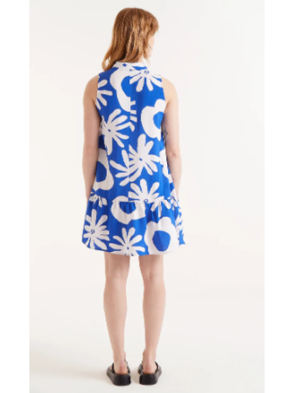 Vestido corto floral Bluet Blue