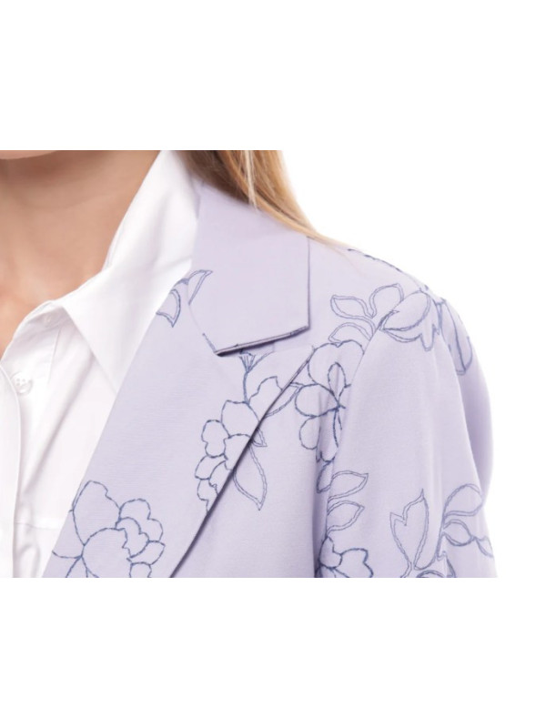 Chaqueta corta con flor bordada