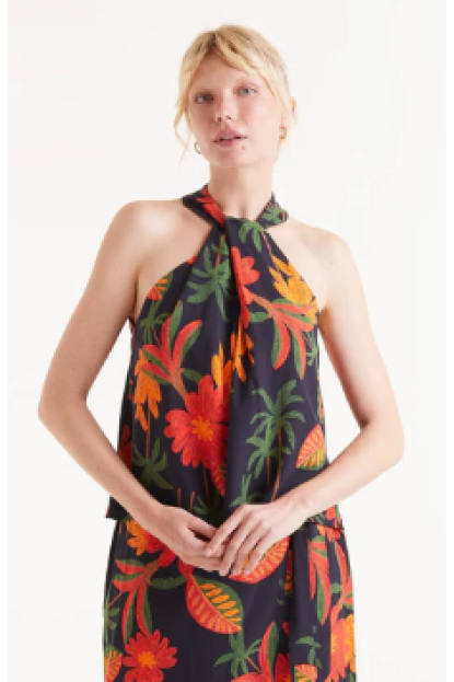 Top halter estampado floral Famara