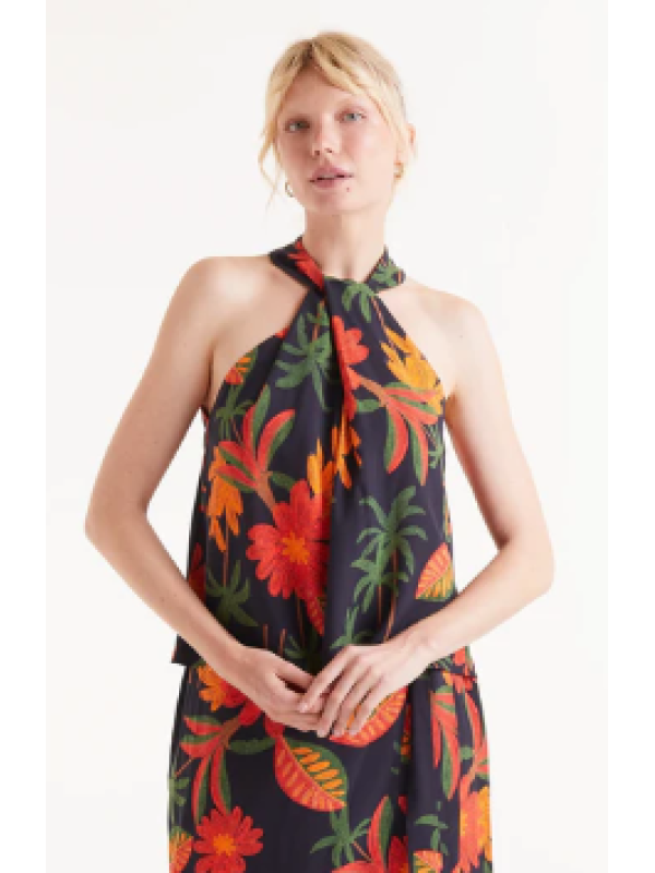 Top halter estampado floral Famara