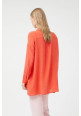 Camisa fluida oversize naranja