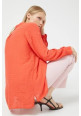 Camisa fluida oversize naranja