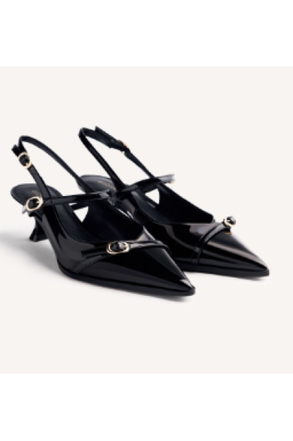 ZAPATOS TACÓN DESTALONADOS EFECTO CHAROL SABIN