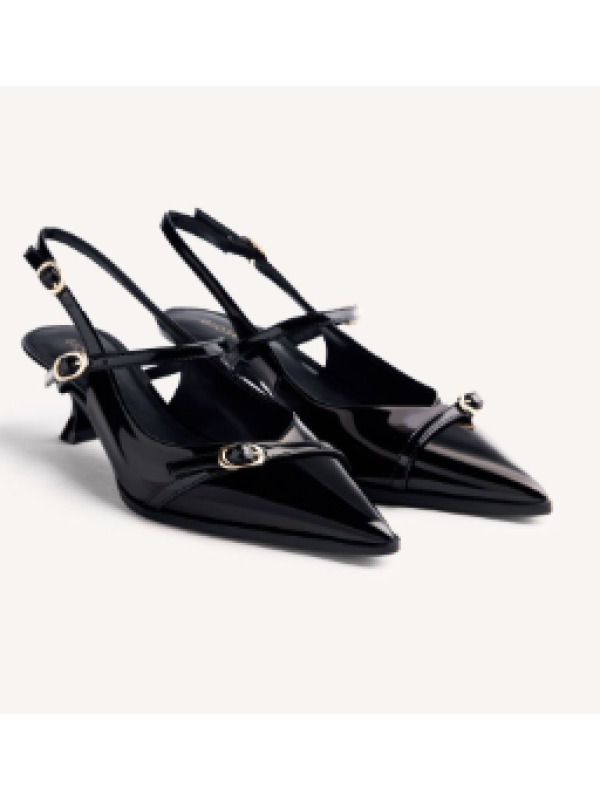 ZAPATOS TACÓN DESTALONADOS EFECTO CHAROL SABIN