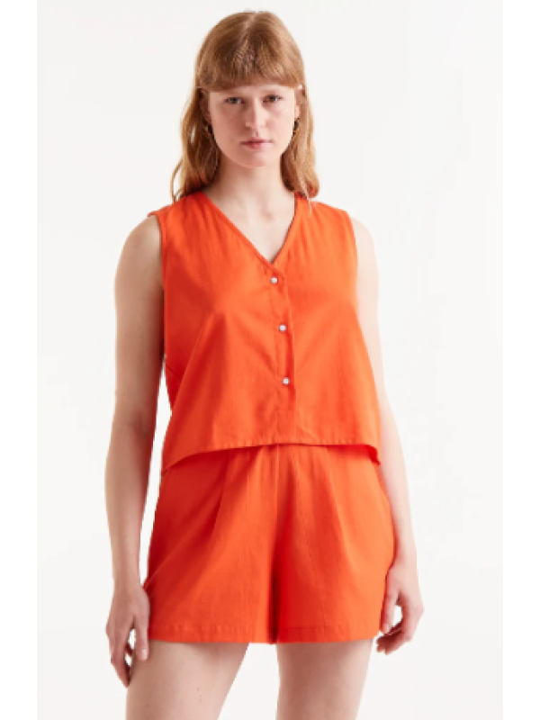 Top botones naranja
