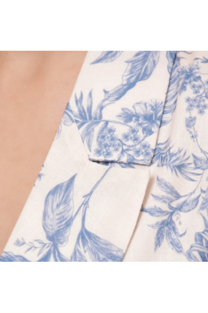 Chaqueta estampada azul