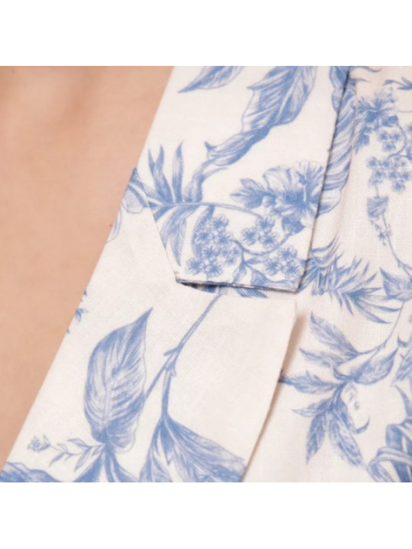 Chaqueta estampada azul