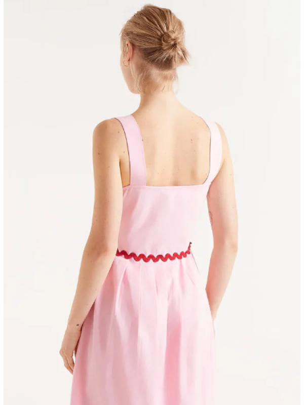 Vestido midi picunela rosa