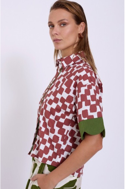 Camisa estampado ondas