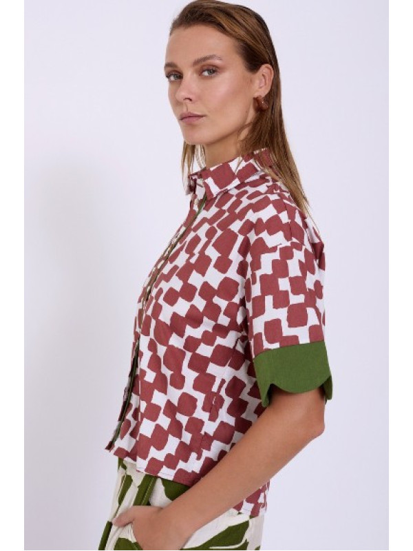 Camisa estampado ondas