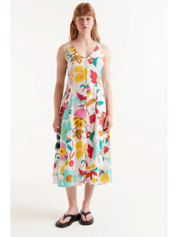 Vestido midi estampado floral Nenufar