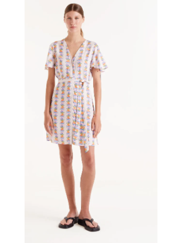 Vestido corto LENZING™ ECOVERO™ con estampado Marina