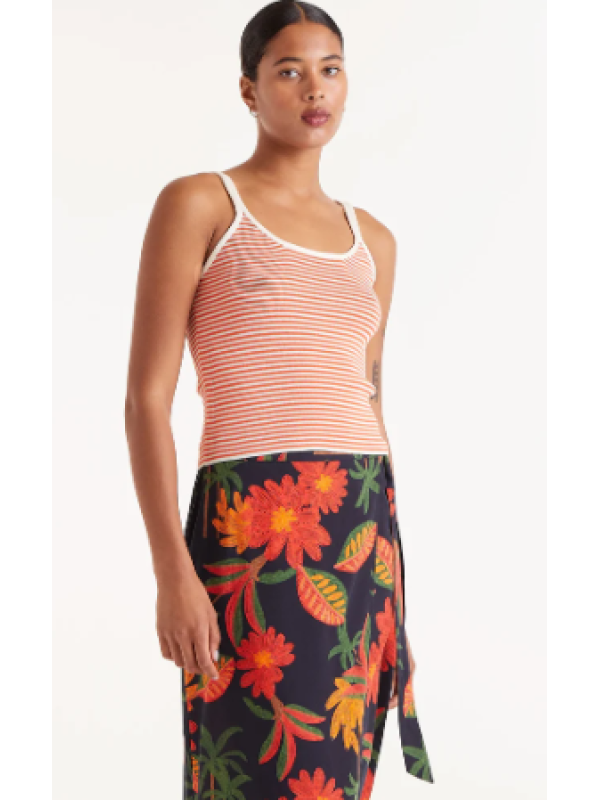 Top tirantes rayas naranjas