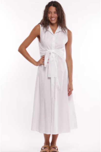 Vestido blanco camisero