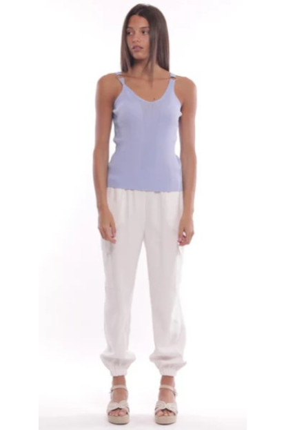 Pantalón cargo blanco