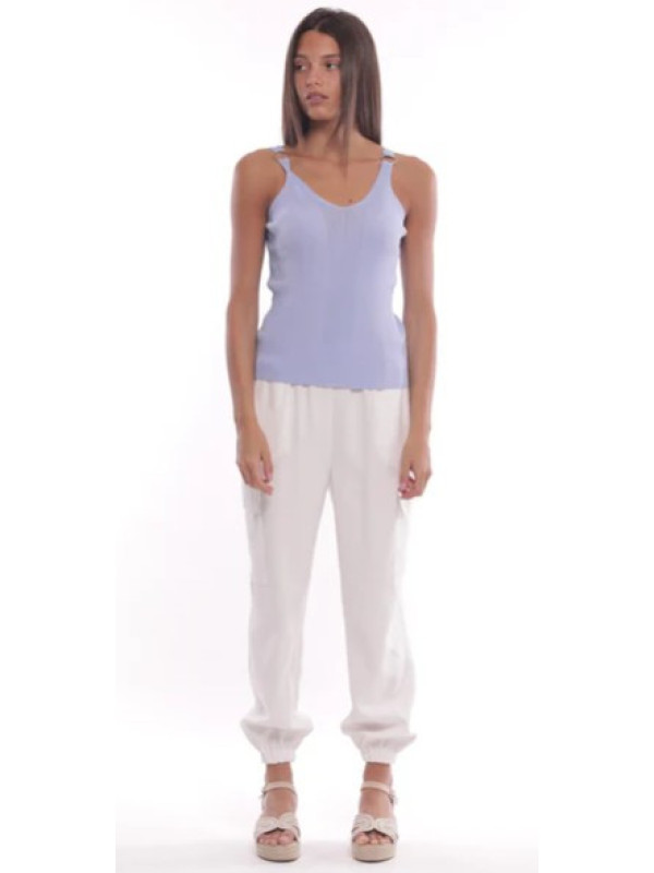 Pantalón cargo blanco