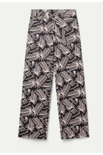 Pantalón recto con estampado abstracto Fénix