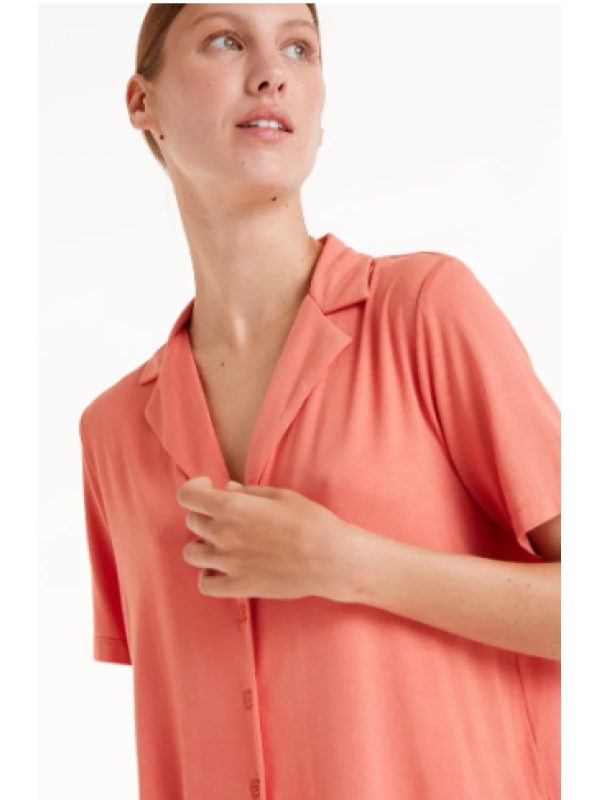 Camisa en bambú naranja