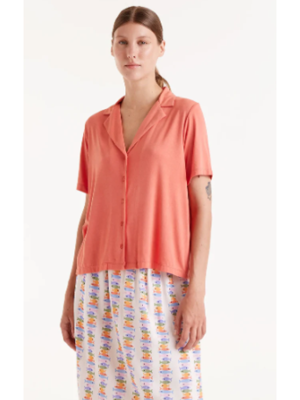 Camisa en bambú naranja