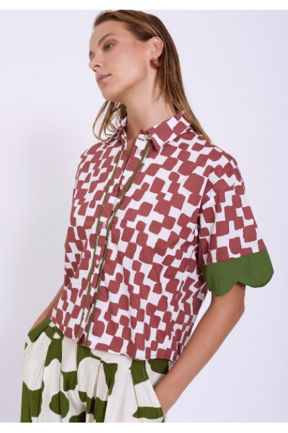 Camisa estampado ondas