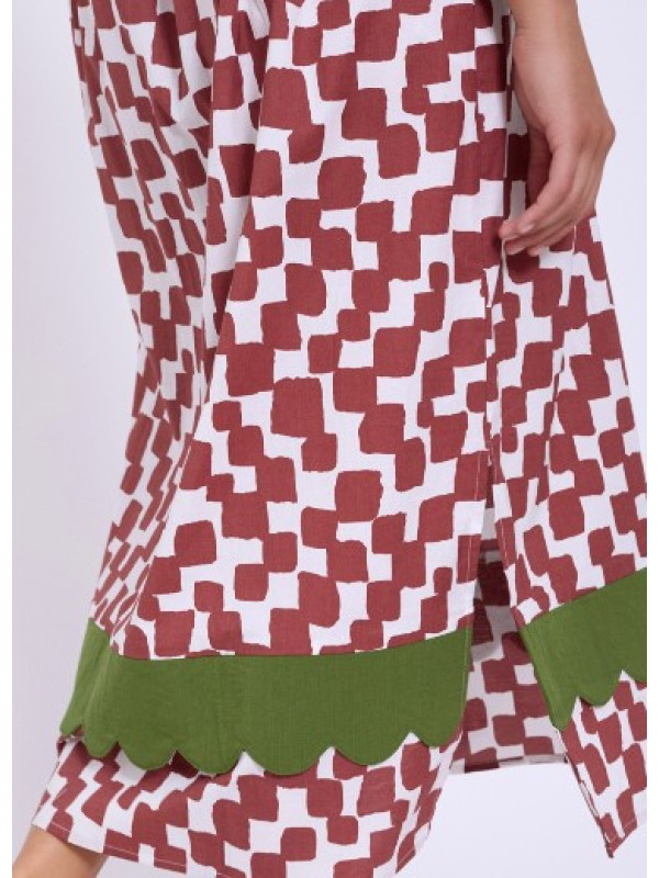 Vestido largo cuadrados