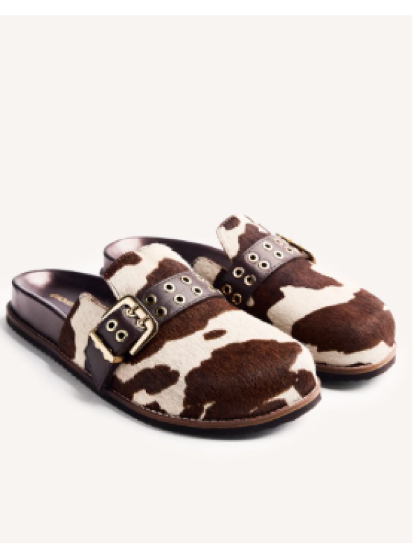 ZUECOS PIEL ESTAMPADO ANIMAL BEULAH