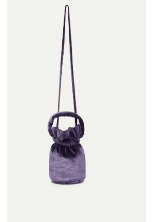 Bolso bombonera de terciopelo morado