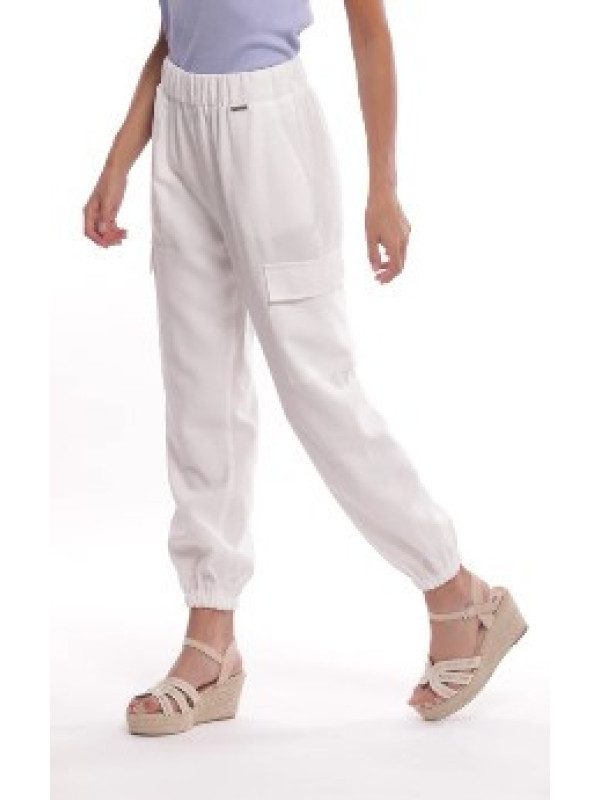 Pantalón cargo blanco