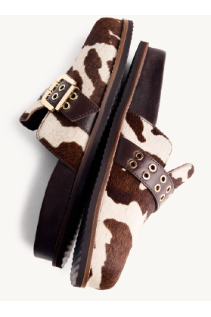 ZUECOS PIEL ESTAMPADO ANIMAL BEULAH