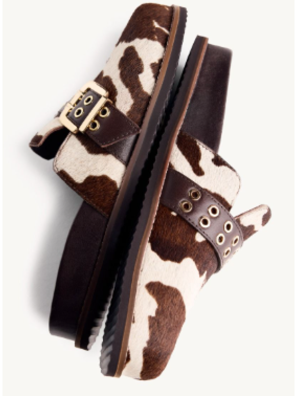 ZUECOS PIEL ESTAMPADO ANIMAL BEULAH