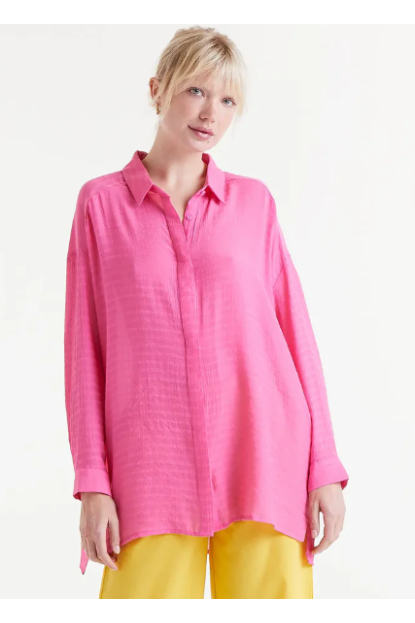 Camisa oversize fluida rosa