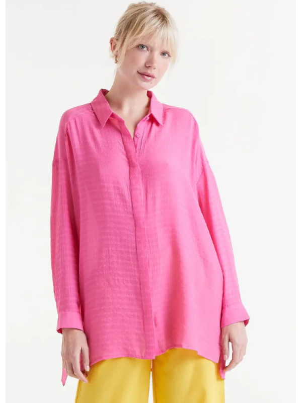 Camisa oversize fluida rosa