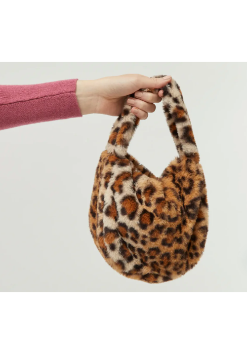 Bolso de mano estampado de leopardo