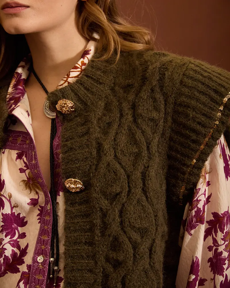Chaleco de punto con detalle de lentejuelas BOA - Imagen 2